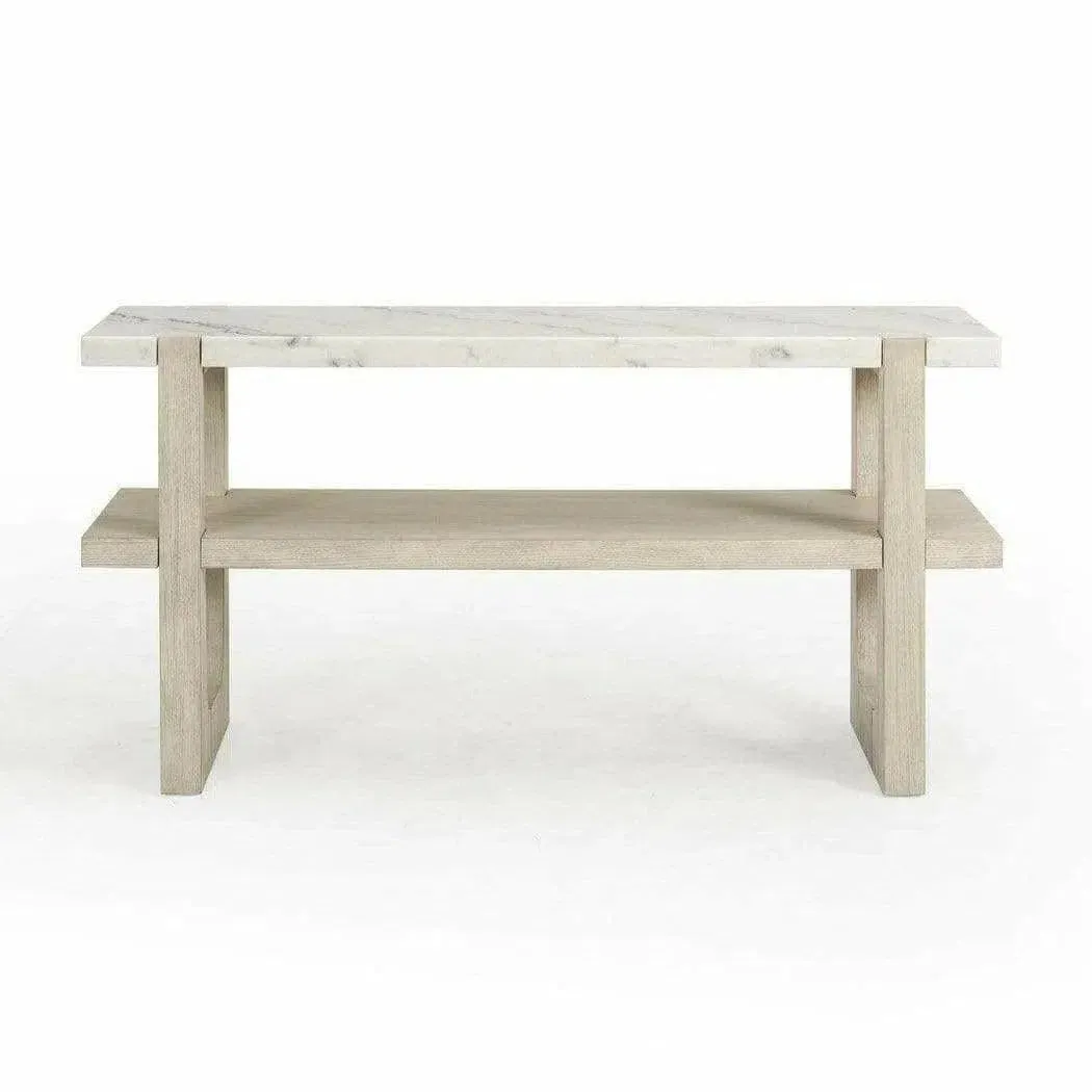 60 Inch White Console Table With Storage Shelf