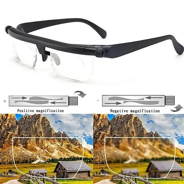 ADJUSTABLE FOCUS GLASSES DIAL VISION NEAR AND FAR SIGHT