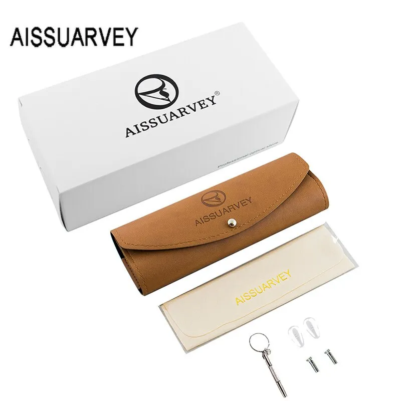 Aissuarvey Rimless Rectangular Lens Titanium Frame Men's Eyeglasses