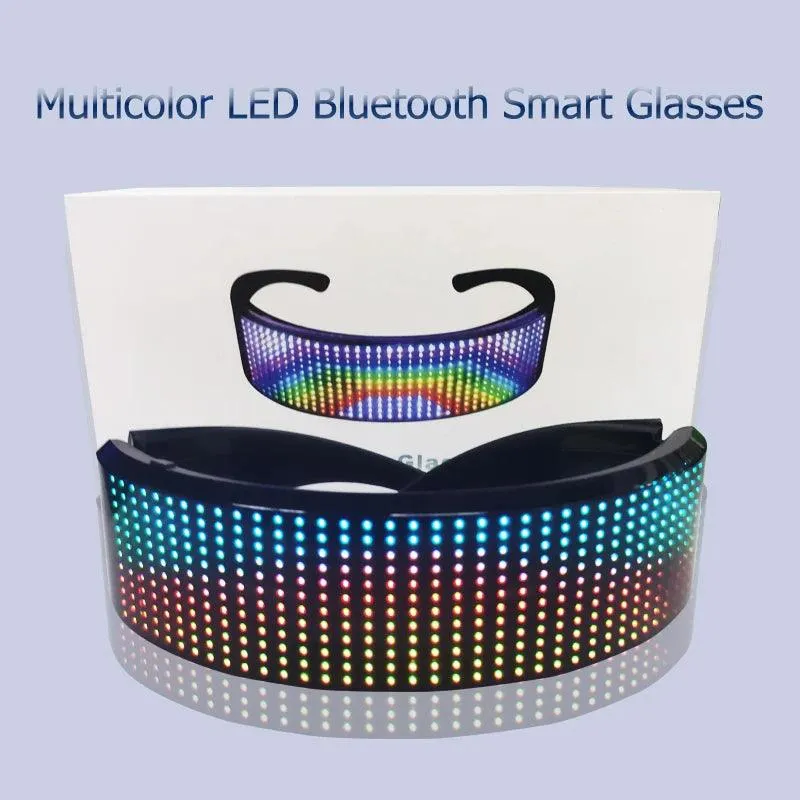 App Bluetooth Led Party Glasses Customized Languages Luminous Eyewear