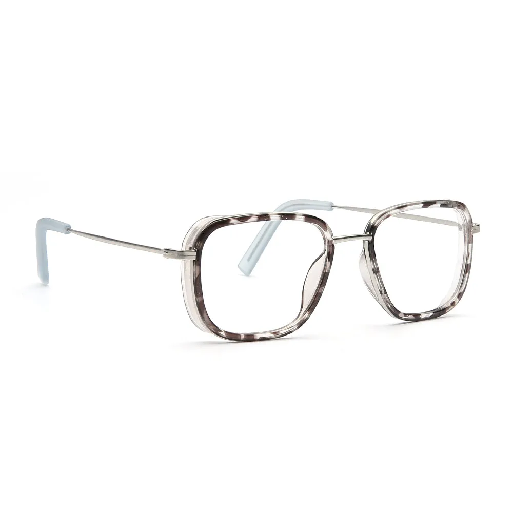 ART | Light Grey Tortoise | Silver Metal Frame