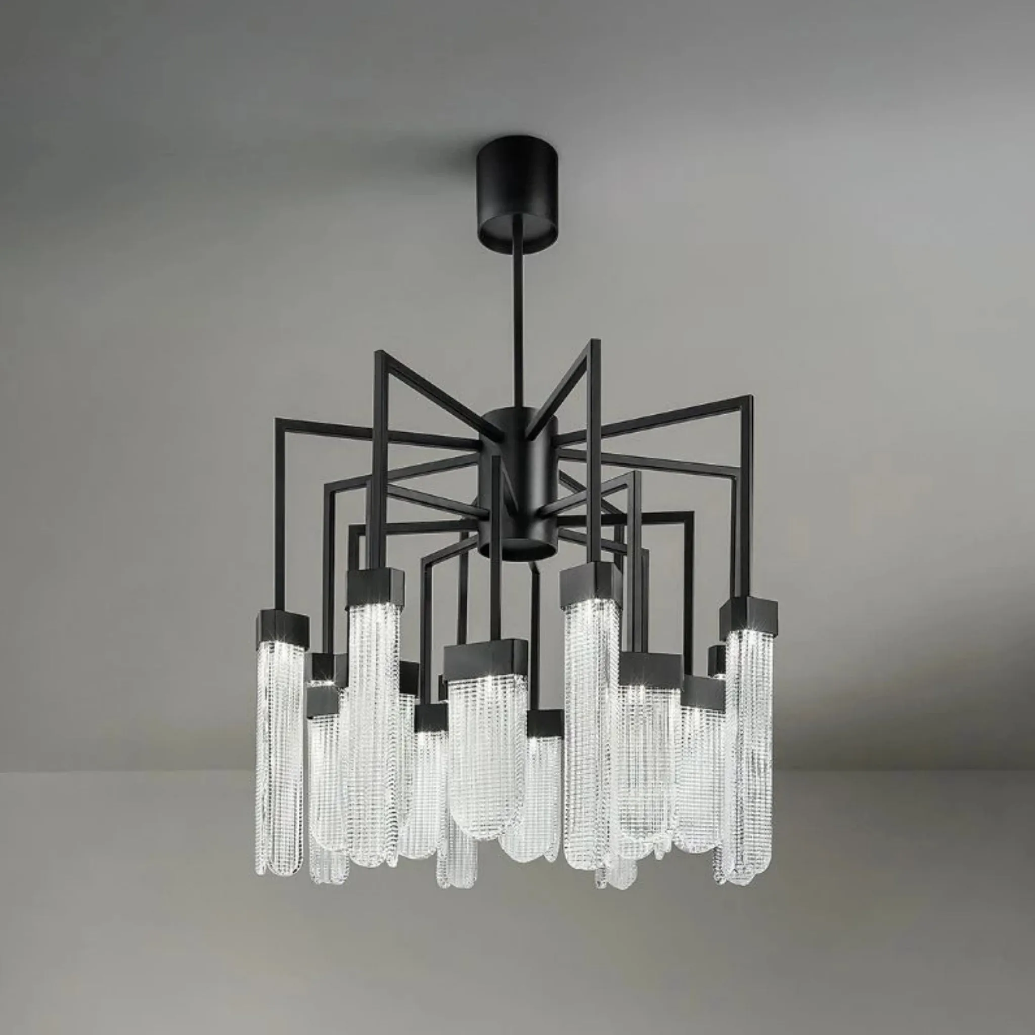 Beautiful Mid Century Style 8 Or 16 Arm Chandelier