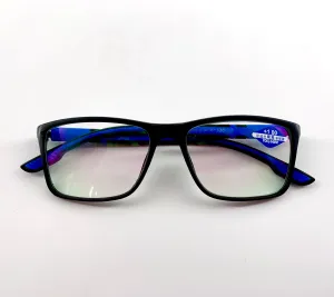 Black & blue blue light blocking glasses