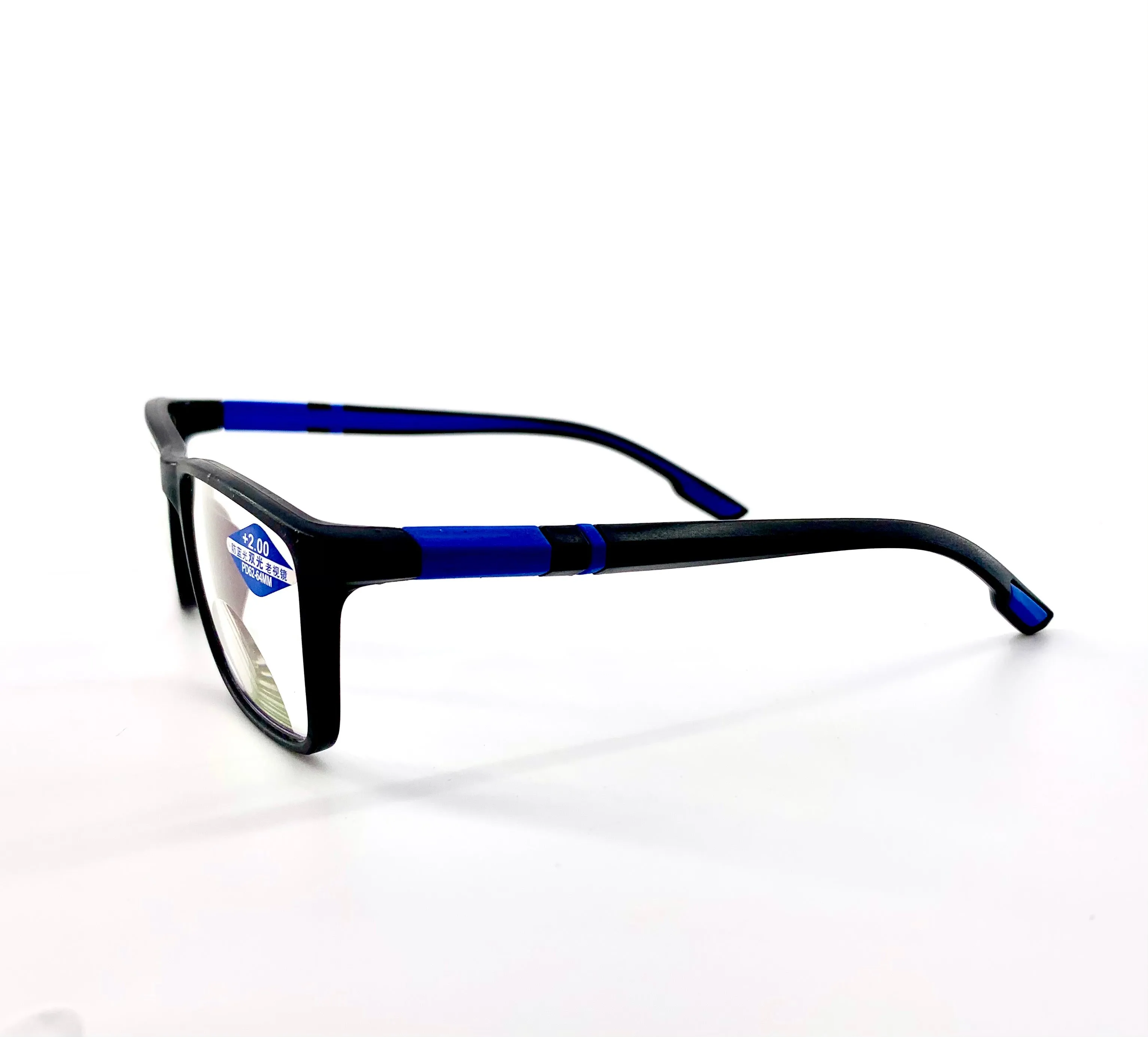 Black & blue blue light blocking glasses