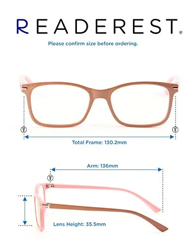 Blue-Light-Blocking-Reading-Glasses-Beige-Pink-3-25-Magnification-Computer-Glasses