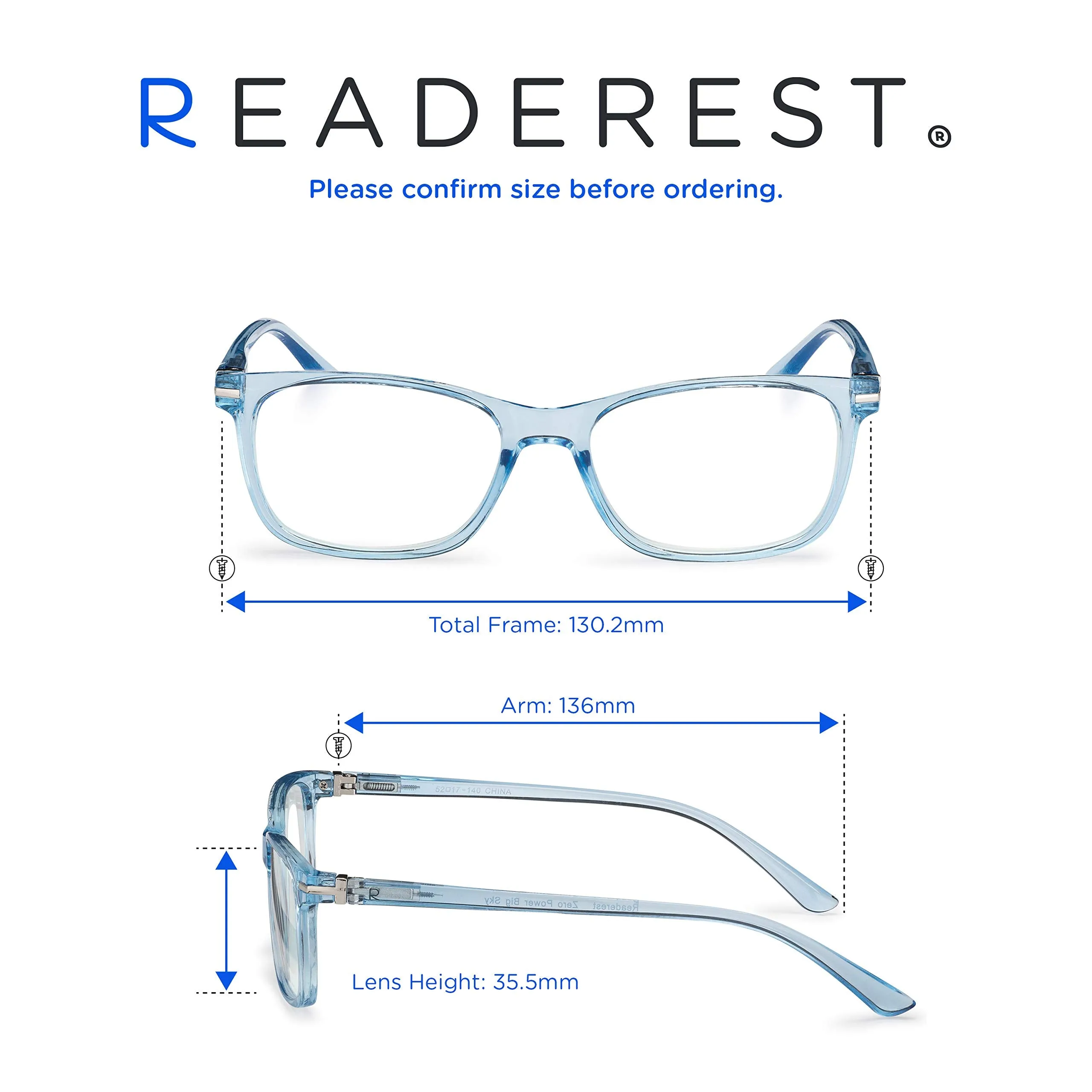 Blue-Light-Blocking-Reading-Glasses-Light-Blue-Zero-Magnification-Computer-Glasses