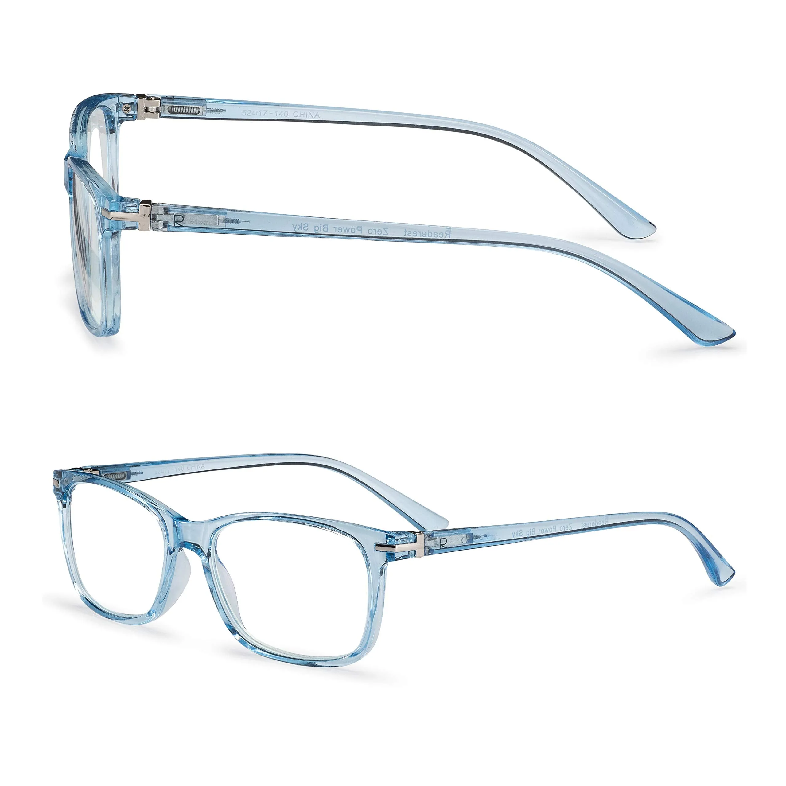 Blue-Light-Blocking-Reading-Glasses-Light-Blue-Zero-Magnification-Computer-Glasses