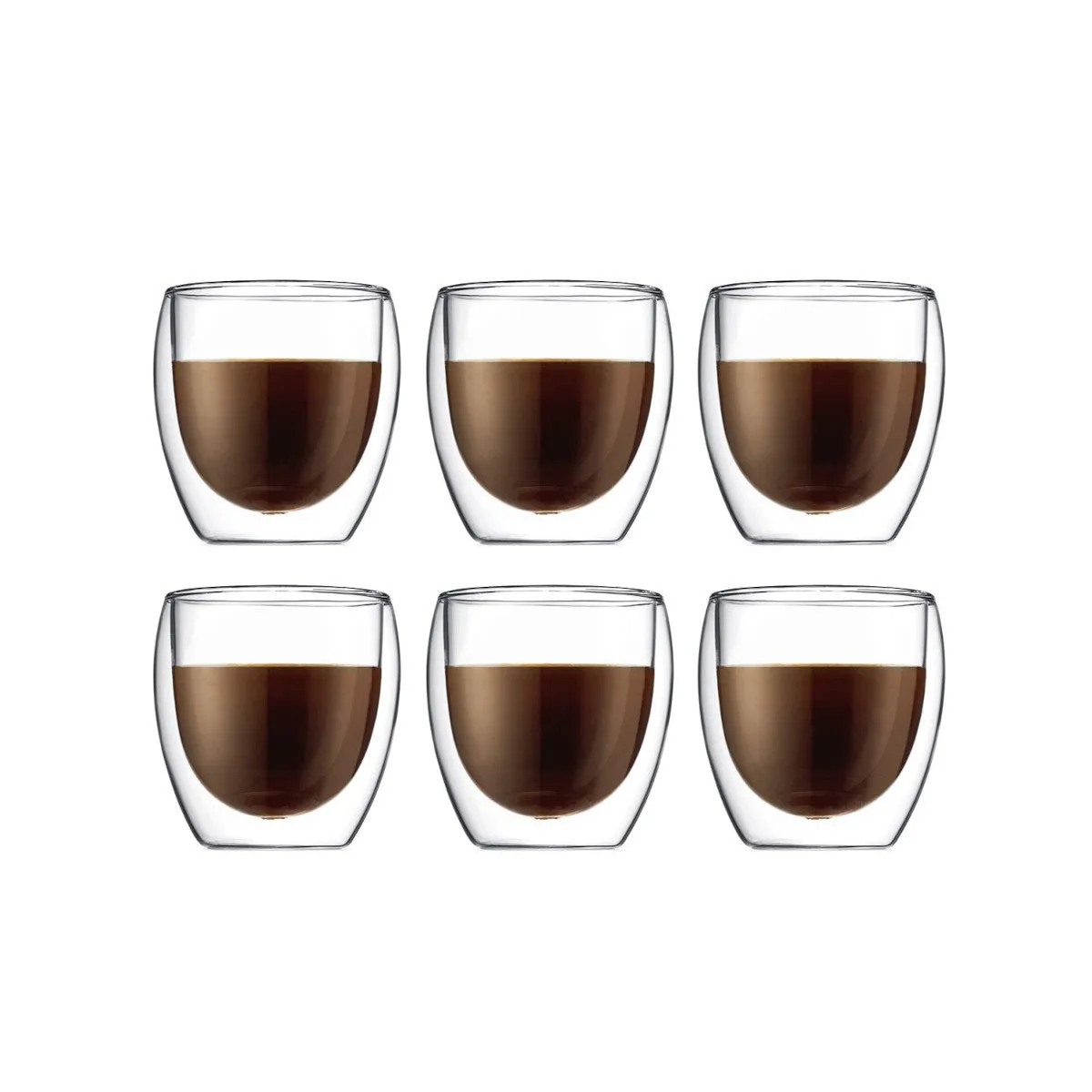 Bodum Pavina Double Wall Thermo-Glasses 250ml (Set of 6)