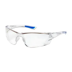 Bouton Optical 250-32-0020 Rimless Safety Glasses with Clear Temple, Clear Lens and Anti-Scratch / Anti-Fog Coating