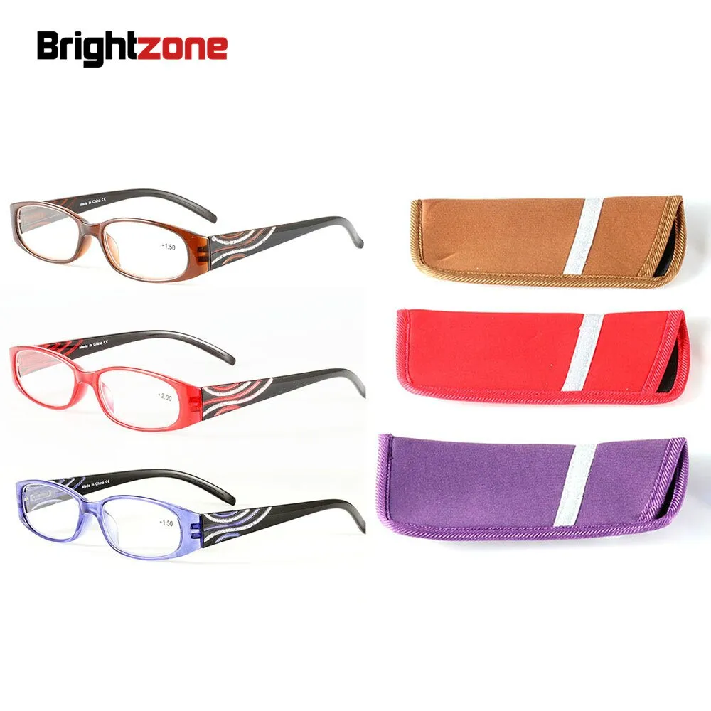 Brightzone Women's Full Rim Rectangle Acetate Reading Glasses 8254