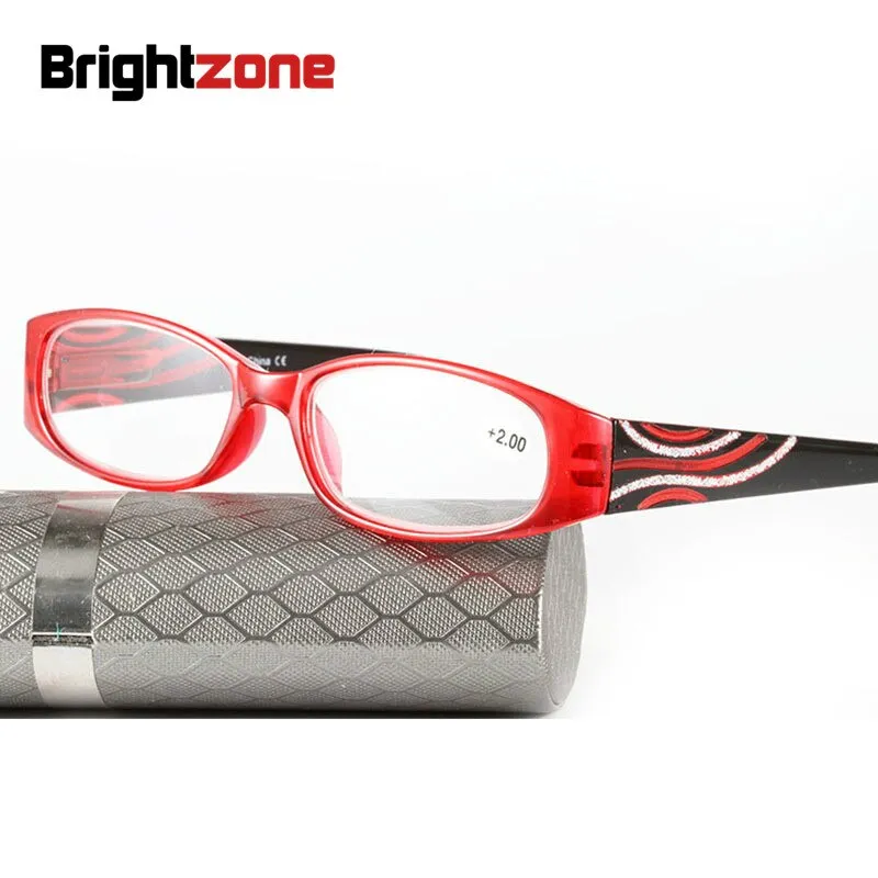 Brightzone Women's Full Rim Rectangle Acetate Reading Glasses 8254