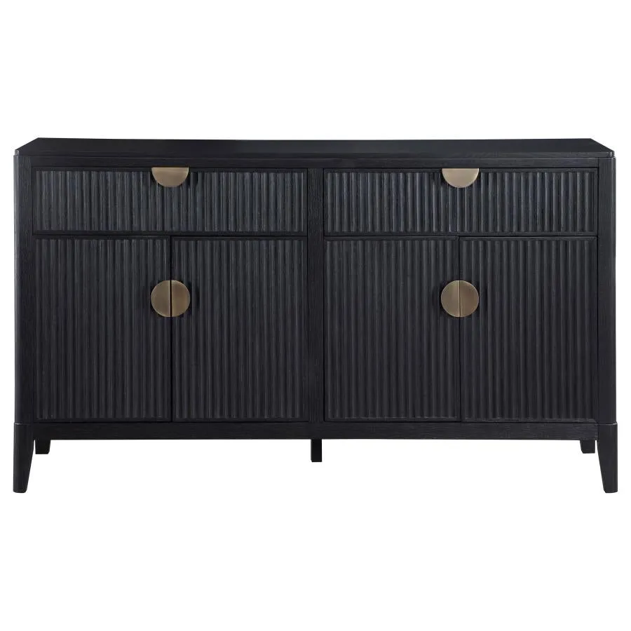 Brookmead 2-Drawer Sideboard Buffet With Storage Cabinet Black