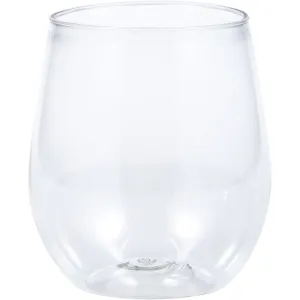 Bulk Clear 14 oz Plastic Stemless Wine Glasses (24 per Case)