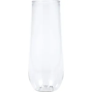 Bulk Clear 9 oz Plastic Stemless Champagne Flutes (24 per Case)