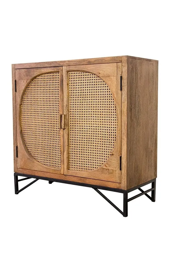 Cane Two-Door Cabinet