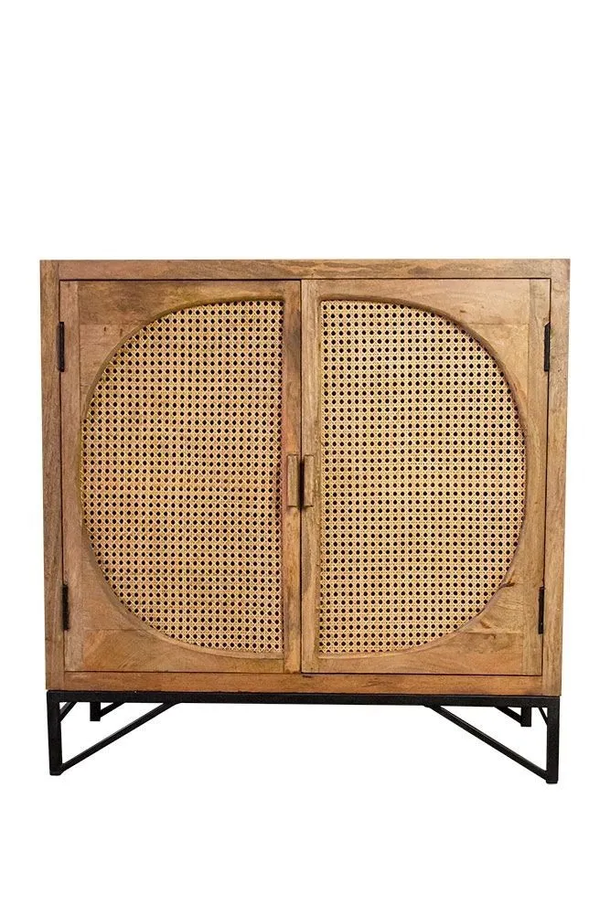 Cane Two-Door Cabinet