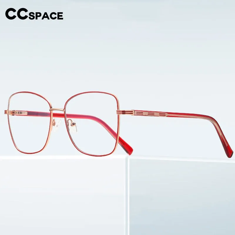 CCspace Unisex Full Rim Square Alloy Eyeglasses 55529