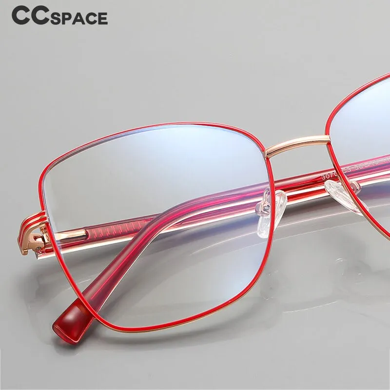 CCspace Unisex Full Rim Square Alloy Eyeglasses 55529