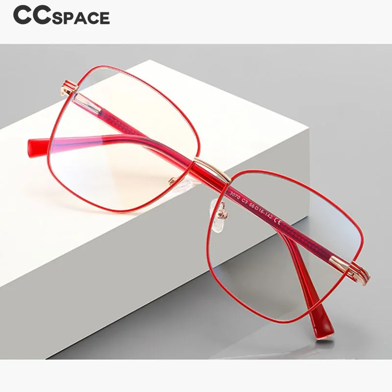 CCspace Unisex Full Rim Square Alloy Eyeglasses 55529