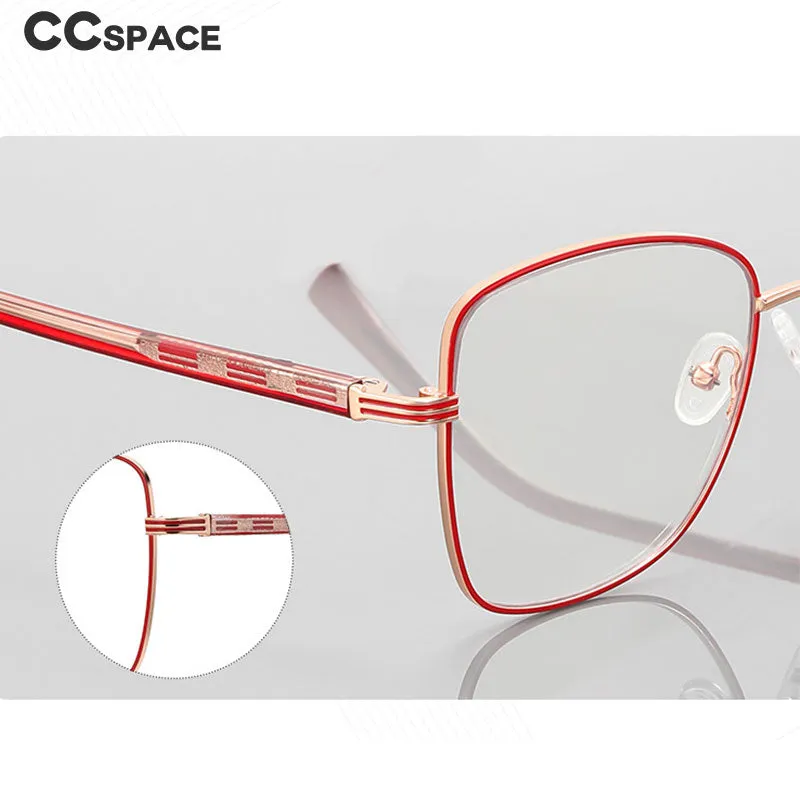 CCspace Unisex Full Rim Square Alloy Eyeglasses 55529