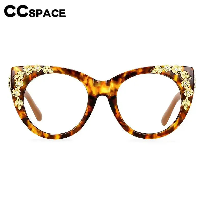 CCspace Women's Full Rim Cat Eye Plastic Reading Glasses R57091