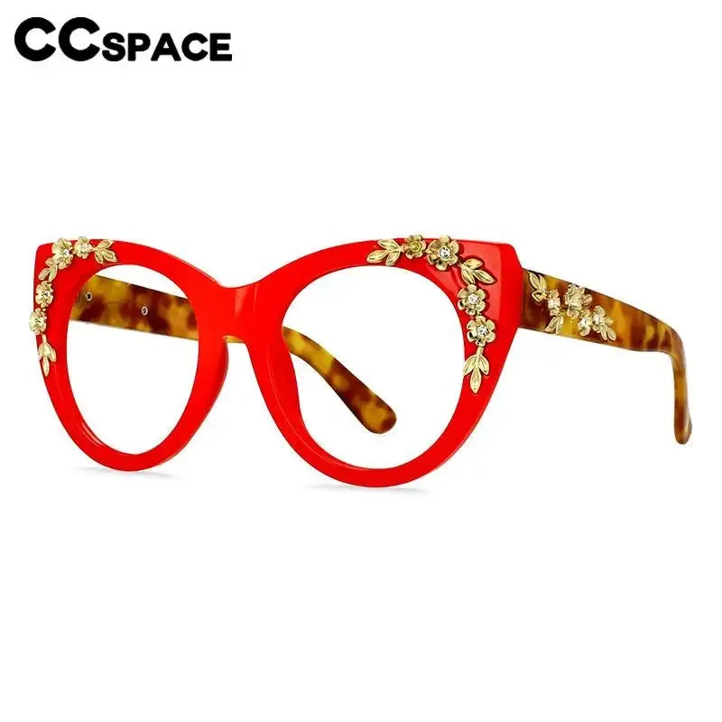 CCspace Women's Full Rim Cat Eye Plastic Reading Glasses R57091