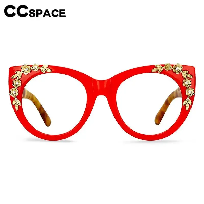 CCspace Women's Full Rim Cat Eye Plastic Reading Glasses R57091