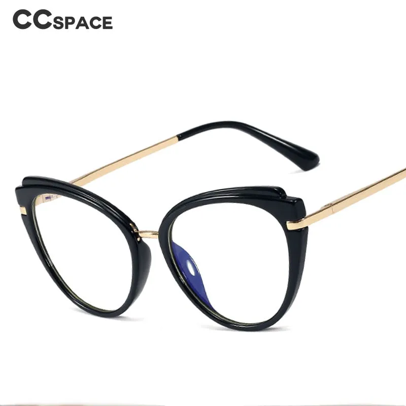 CCspace Women's Full Rim Cat Eye Tr 90 Titanium Frame Eyeglasses 48270