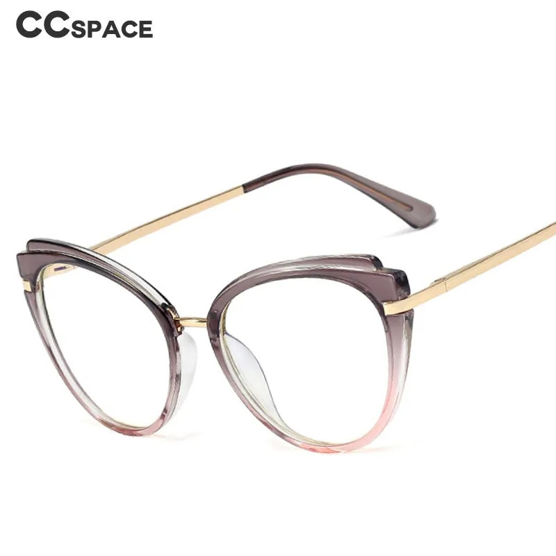 CCspace Women's Full Rim Cat Eye Tr 90 Titanium Frame Eyeglasses 48270