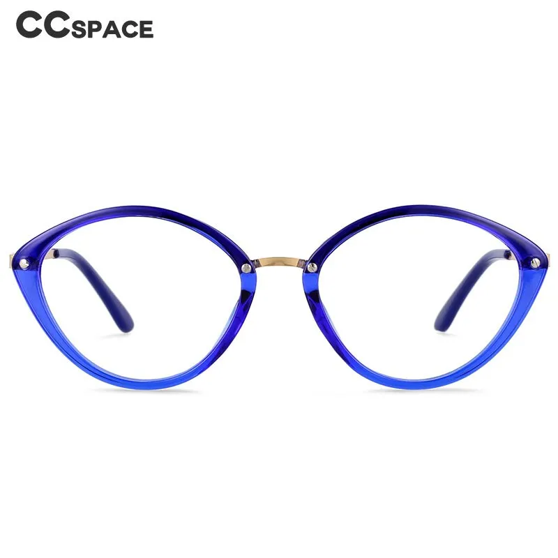 CCspace Women's Full Rim Oval Cat Eye Tr 90 Titanium Frame Eyeglasses 54497