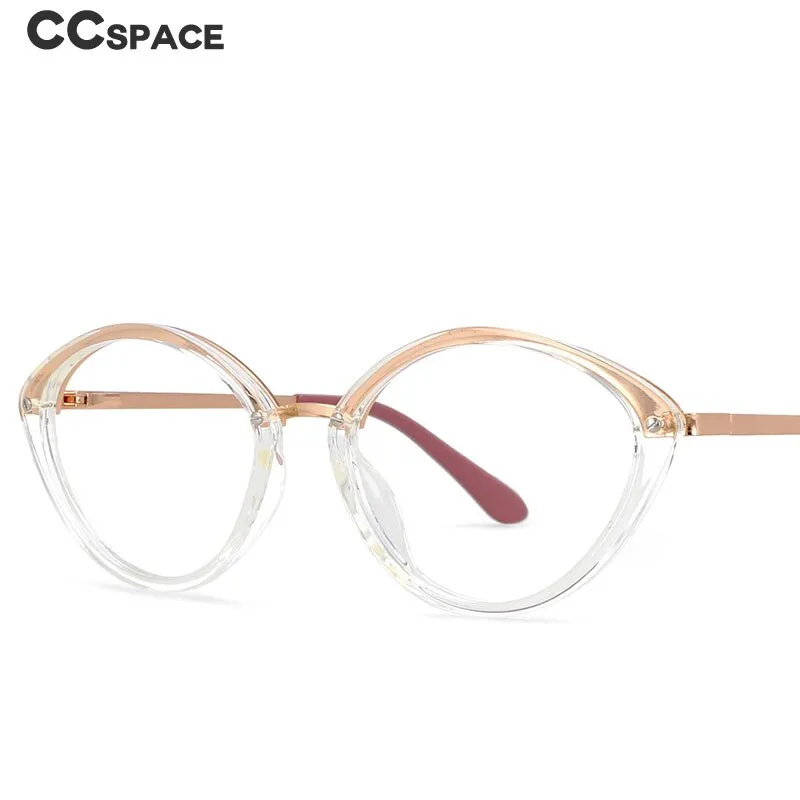 CCspace Women's Full Rim Oval Cat Eye Tr 90 Titanium Frame Eyeglasses 54497