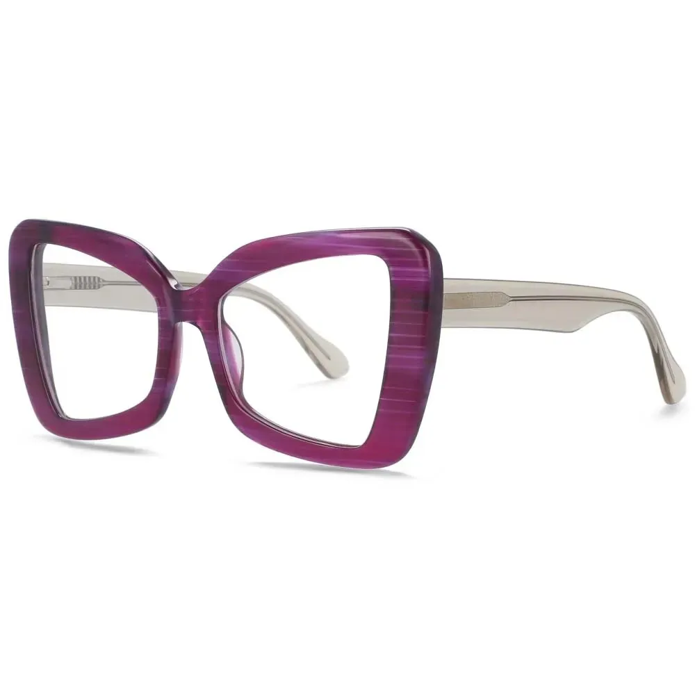 CCspace Women's Full Rim Oversized Butterfly Acetate Hyperopic Reading Glasses R54066