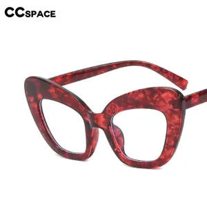 CCspace Women's Full Rim Oversized Cat Eye Acetate Frame Eyeglasses 54531