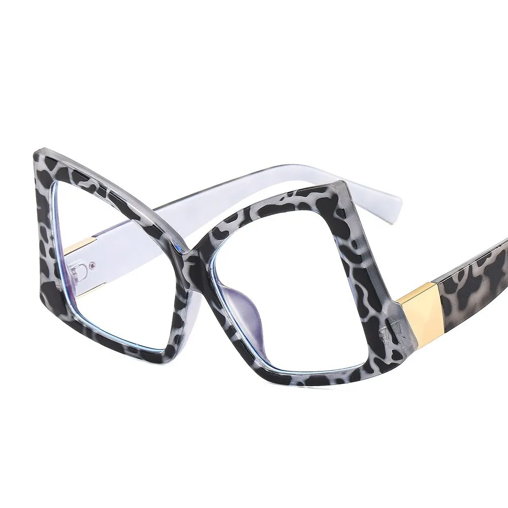 CCspace Women's Full Rim Oversized Square Cat Eye Acetate Eyeglasses 55385