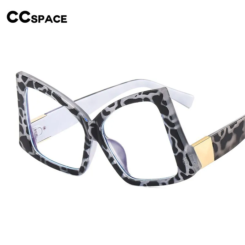 CCspace Women's Full Rim Oversized Square Cat Eye Acetate Eyeglasses 55385