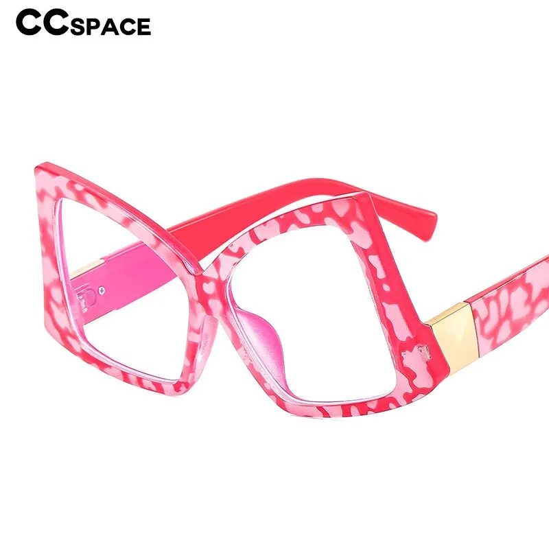 CCspace Women's Full Rim Oversized Square Cat Eye Acetate Eyeglasses 55385