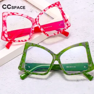 CCspace Women's Full Rim Oversized Square Cat Eye Acetate Eyeglasses 55385