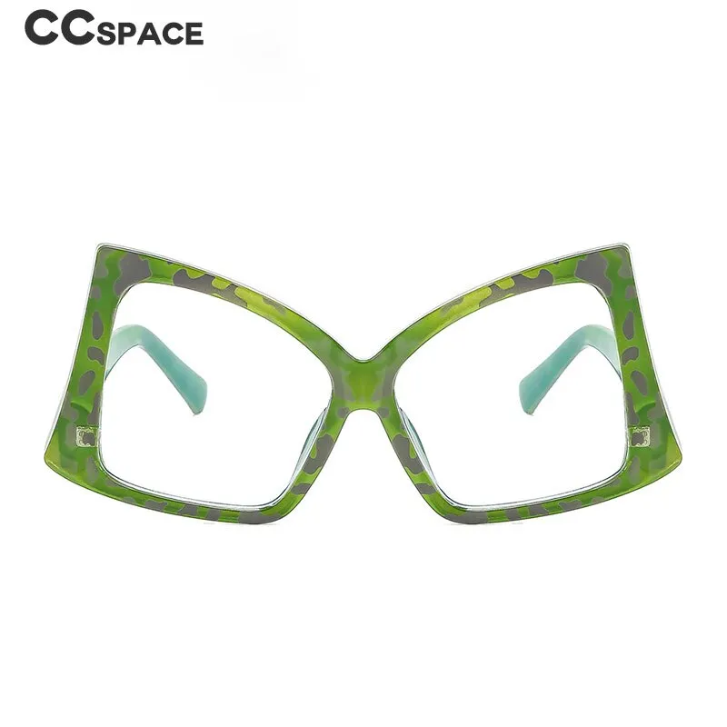 CCspace Women's Full Rim Oversized Square Cat Eye Acetate Eyeglasses 55385