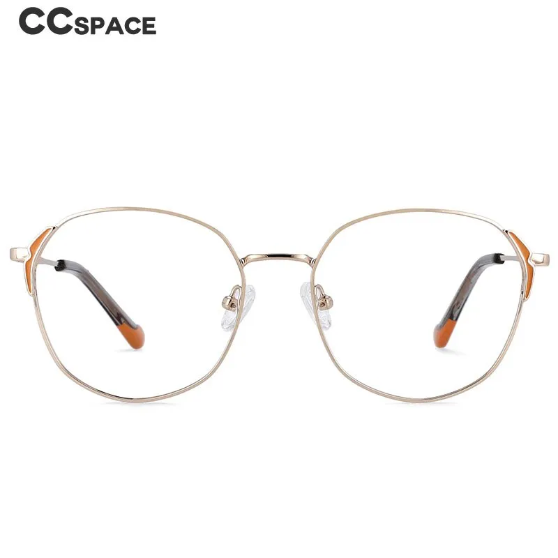 CCspace Women's Full Rim Round Oval Alloy Frame Eyeglasses 54318