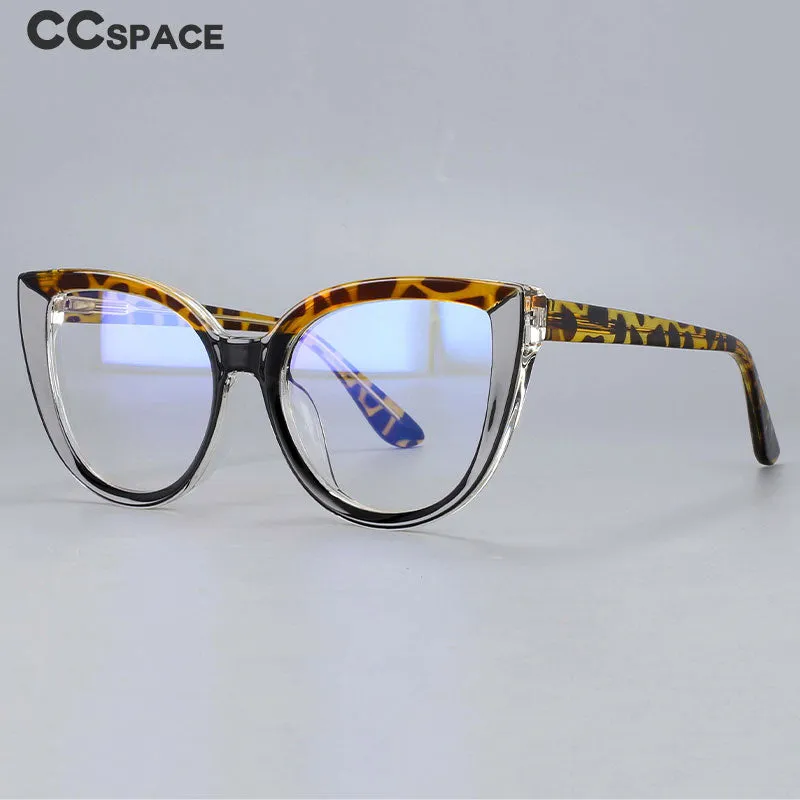 CCspace Women's Full Rim Square Cat Eye Tr 90 Titanium Eyeglasses 54637