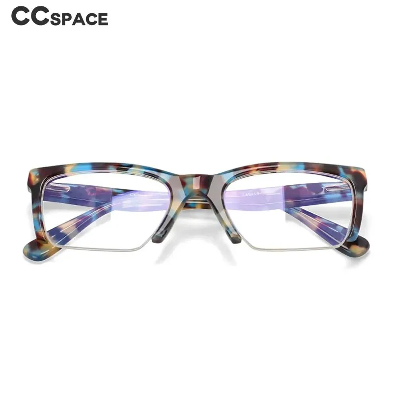 CCspace Women's Semi Rim Square Acetate Hyperopic Reading Glasses R49409