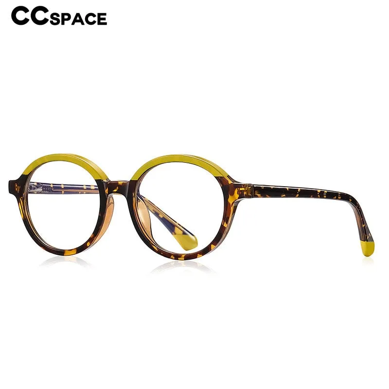 CCspace Youth Girl's Full Rim Round Tr 90 Titanium Frame Eyeglasses 54547