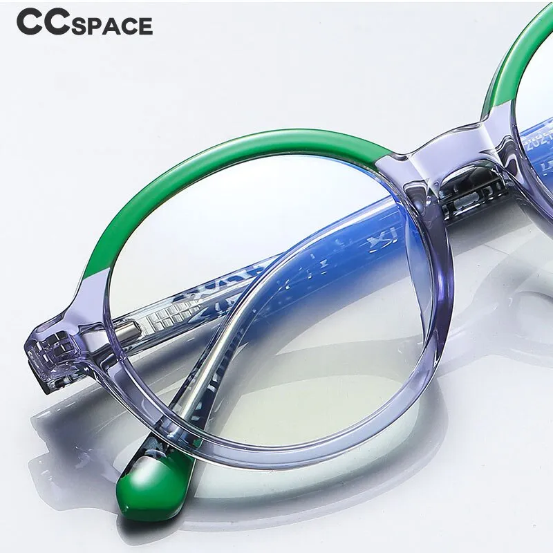 CCspace Youth Girl's Full Rim Round Tr 90 Titanium Frame Eyeglasses 54547