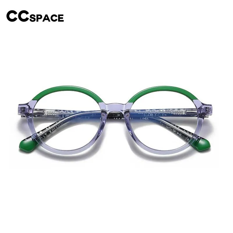 CCspace Youth Girl's Full Rim Round Tr 90 Titanium Frame Eyeglasses 54547