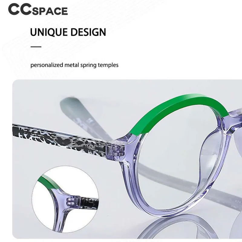 CCspace Youth Girl's Full Rim Round Tr 90 Titanium Frame Eyeglasses 54547