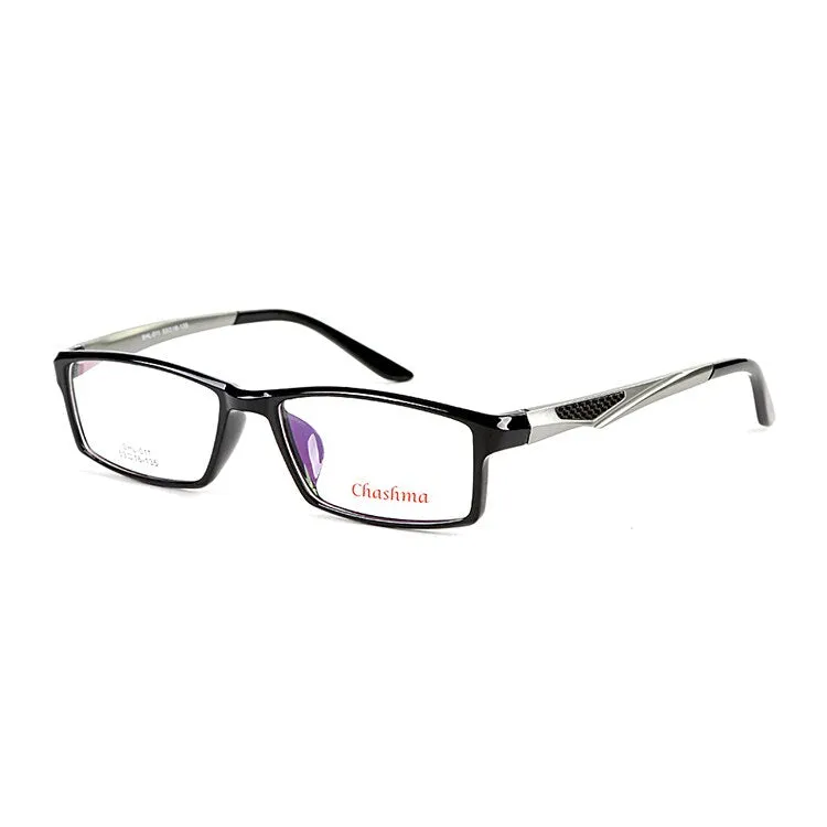 Chashma Ottica Men's Full Rim Square Tr 90 Aluminum Magnesium Sport Eyeglasses 011