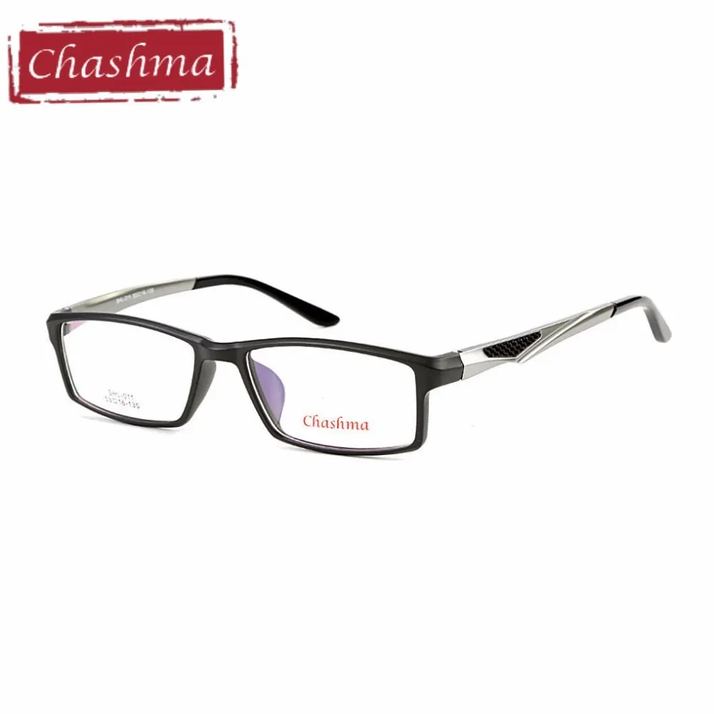 Chashma Ottica Men's Full Rim Square Tr 90 Aluminum Magnesium Sport Eyeglasses 011