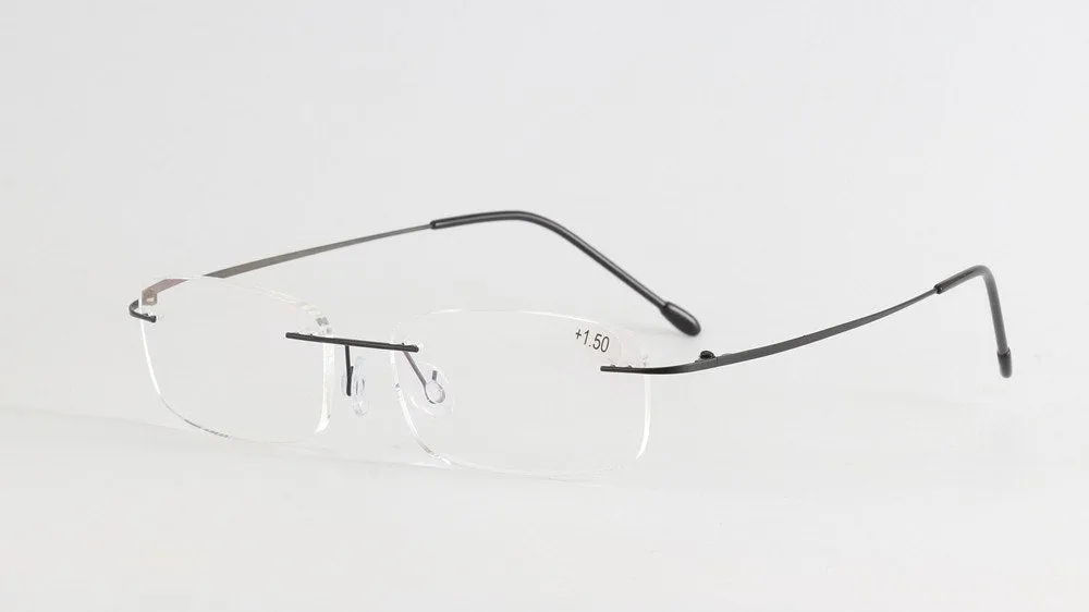 Chashma Unisex Rimless Titanium Alloy Reading Glasses 0020