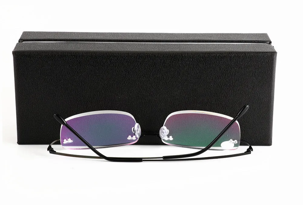 Chashma Unisex Rimless Titanium Alloy Reading Glasses 0020