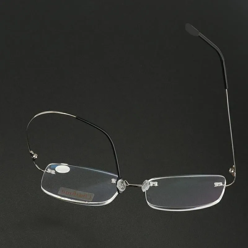 Chashma Unisex Rimless Titanium Alloy Reading Glasses 0020